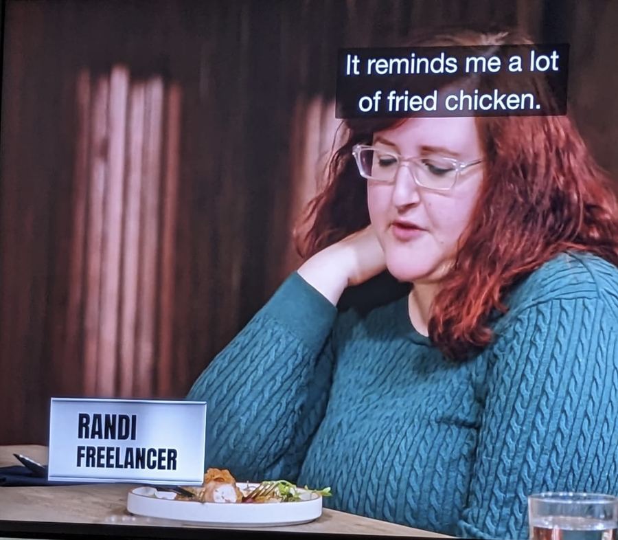 Randi judging on Food Network